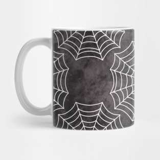 Black And White Spider Web Pattern Mug